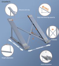 Підставка під ноутбук до 17", алюміній, компактна конструкція