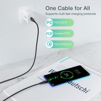 Кабель USB 2.0, Power Delivery (PD) 100 Ватт, C-тато/C-тато, 1 м, преміум
