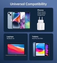 Мережевий зарядний пристрій, GaN, USB-A/USB-C, 35Вт, QC3.0/PD/PPS