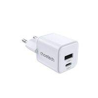 Choetech
Мережевий зарядний пристрій, USB-A/USB-C, 30Вт, QC3.0/PD/PPS