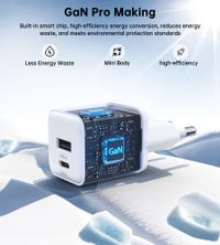 Мережевий зарядний пристрій, USB-A/USB-C, 30Вт, QC3.0/PD/PPS
