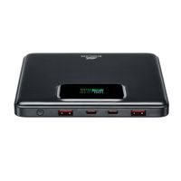 Портативний зарядний пристрій, 20000 mA, PD 100W, з LCD, чорний