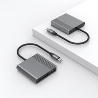 Док станція USB-C 3-в-1 (USB/HDMI/PD), сірий