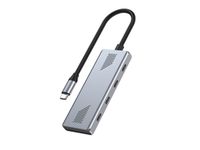 Хаб на 4 порти USB-С 3.2, метал, сріблястий
