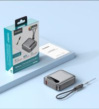 Портативний зарядний пристрій, 10000 mA, QC/PD 22,5 Вт, сірий