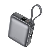 Портативний зарядний пристрій, 10000 mAh, PD 35 Вт, сірий
