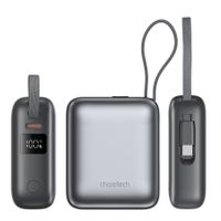 Портативний зарядний пристрій, 10000 mAh, PD 35 Вт, сірий