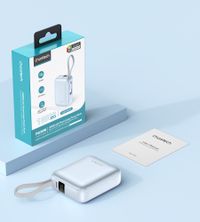 Портативний зарядний пристрій, 10000 mAh, PD 35 Вт, блакитний