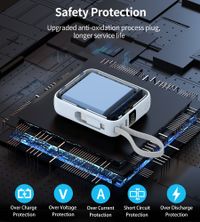 Портативний зарядний пристрій, 10000 mAh, PD 35 Вт, блакитний