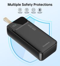 Портативний зарядний пристрій, 30000 mAh, PD 22,5 Вт, чорний