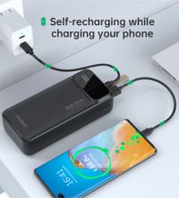 Портативний зарядний пристрій, 30000 mAh, PD 22,5 Вт, чорний