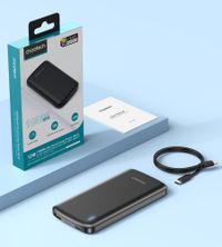 Портативний зарядний пристрій, 10000 mAh, PD 12 Вт, чорний