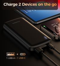 Портативний зарядний пристрій, 10000 mAh, PD 12 Вт, чорний