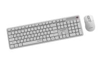 Бездротовий комплект (клавіатура + миша), Silent Key Pro Business, білий