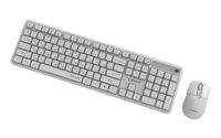 Бездротовий комплект (клавіатура + миша), Silent Key Pro Business, білий