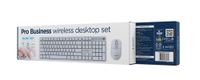 Бездротовий комплект (клавіатура + миша), Silent Key Pro Business, білий