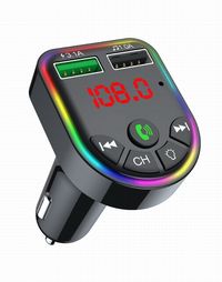 Автомобільний приймач 3-в-1 з FM радіопередавачем та зарядним пристроєм USB, чорний