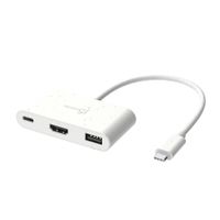J5create
Мультиадаптер USB-C 3-в-1 (хаб/HDMI/PD), білий