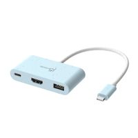 J5create
Мультиадаптер USB-C 3-в-1 (хаб/HDMI/PD), блакитний