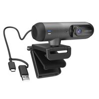 Вебкамера 2K, USB-A/C 3.0, 1/2.7",вбудований мікрофон, кріплення під штатив, Auto & Manual Focus