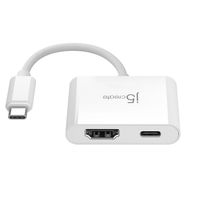 Мультиадаптер USB-C 2-в-1 (HDMI/PD), білий