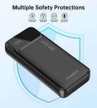 Портативний зарядний пристрій, 20000 mAh, PD 22,5 Вт, чорний