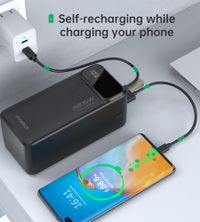 Портативний зарядний пристрій, 50000 mAh, PD 22,5 Вт, чорний