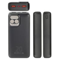 Портативний зарядний пристрій, 20000 mA, QC/PD 22,5 Вт, чорний